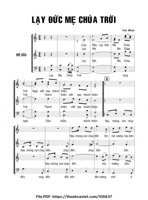 Lạy Đức Mẹ Chúa Trời - Cát Minh - trang 1
