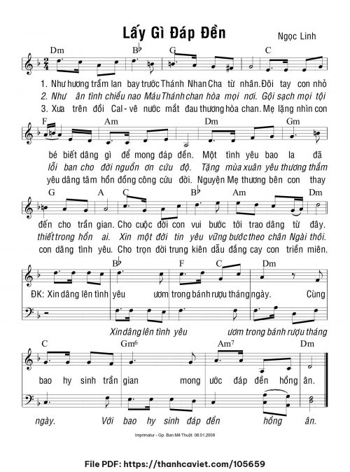 Lấy gì đáp đền - Ngọc Linh - trang 1