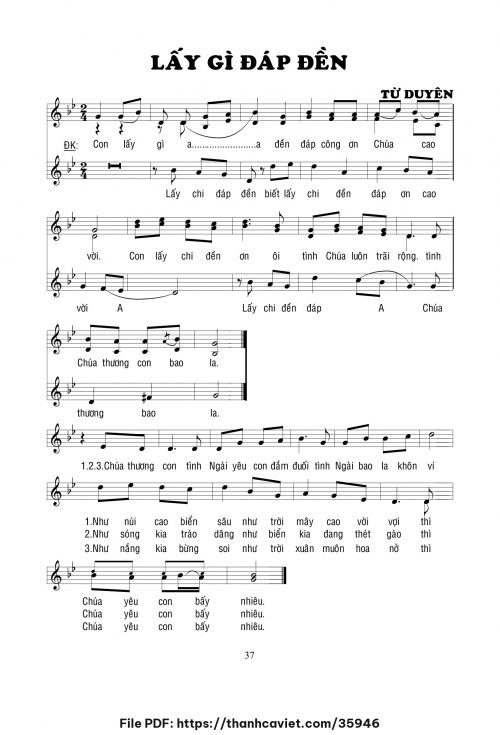 Lấy gì đáp đền - Lm. Từ Duyên - trang 1