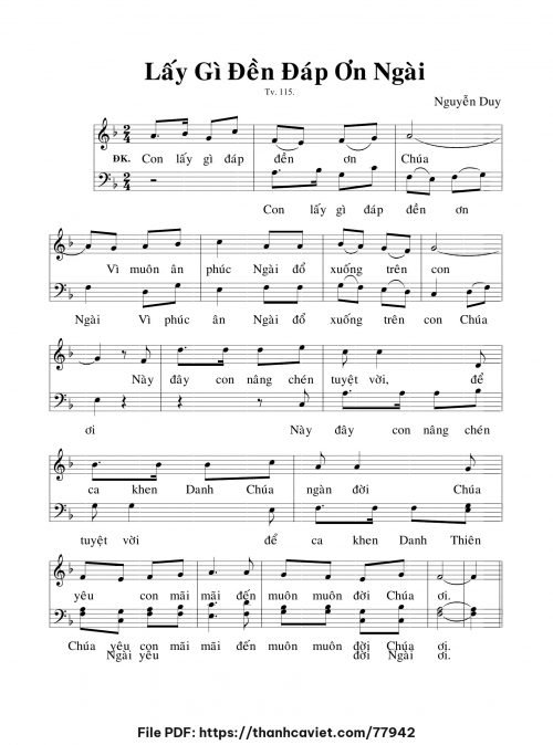 Lấy Gì Đền Đáp Ơn Ngài - Lm. Nguyễn Duy - trang 1