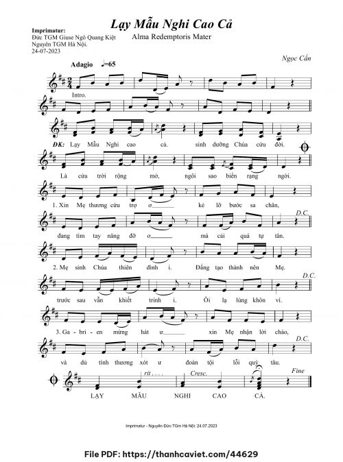 Lạy Mẫu Nghi cao cả - Ngọc Cẩn - trang 1