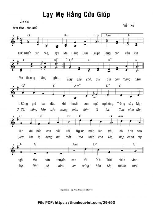 Lạy Mẹ Hằng Cứu Giúp - Viễn Xứ - trang 1