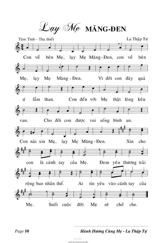 Lạy Mẹ Măng Đen - Lm. La Thập Tự - trang 1