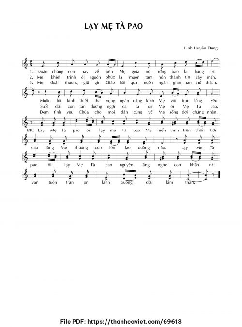 Lạy Mẹ TàPao - Linh Huyền Dung - trang 1