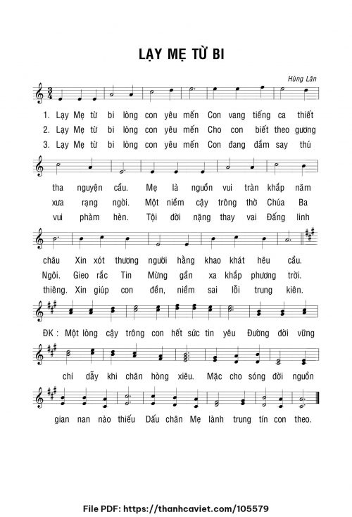 Lạy Mẹ từ bi - Hùng Lân - trang 1