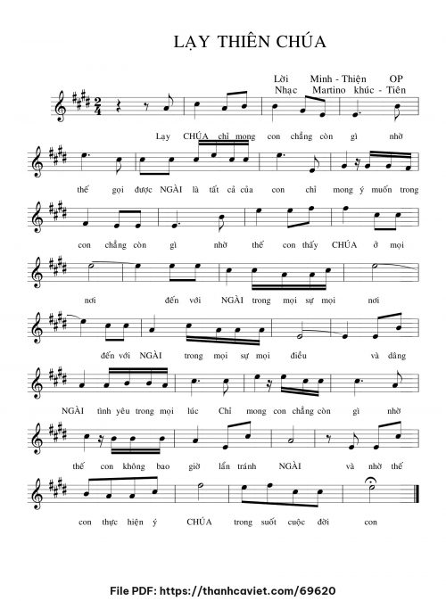 Lạy Thiên Chúa - Martino Khúc Tiên - trang 1