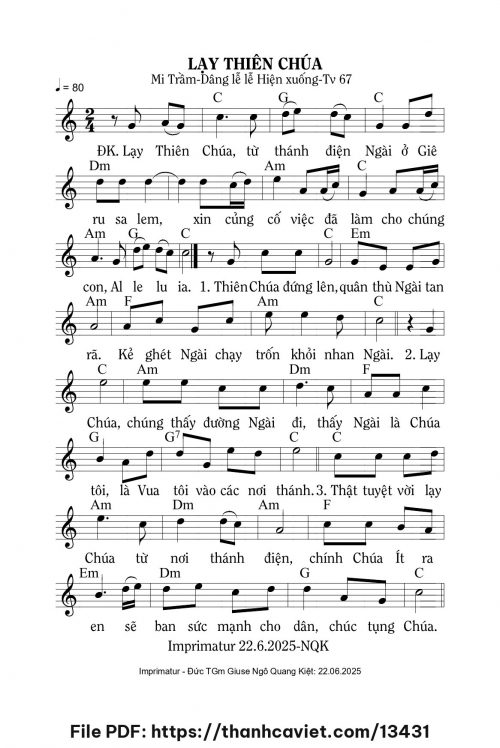Lạy Thiên Chúa - Lm. Mi Trầm - trang 1