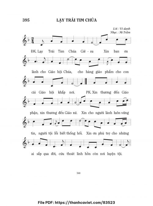 Lạy trái tim Chúa - Lm. Mi Trầm - trang 1