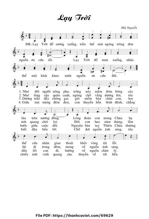 Lạy Trời - Hải Nguyễn - trang 1