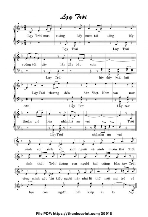 Lạy Trời - Chưa biết - trang 1