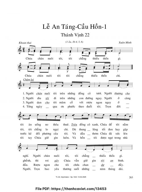Lễ an táng – Cầu hồn 1 - Xuân Minh - trang 1