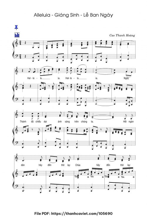 Lễ ban ngày Giáng Sinh – Alleluia - Cao Thanh Hoàng - trang 1