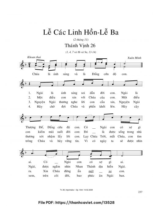 Lễ Các Linh Hồn – Lễ Ba - Xuân Minh - trang 1