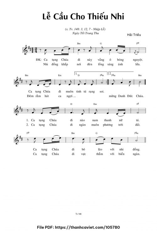 Lễ cầu cho thiếu nhi - Hải Triều - trang 1