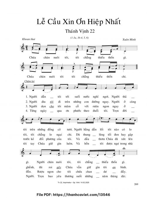 Lễ cầu xin ơn hiệp nhất - Xuân Minh - trang 1