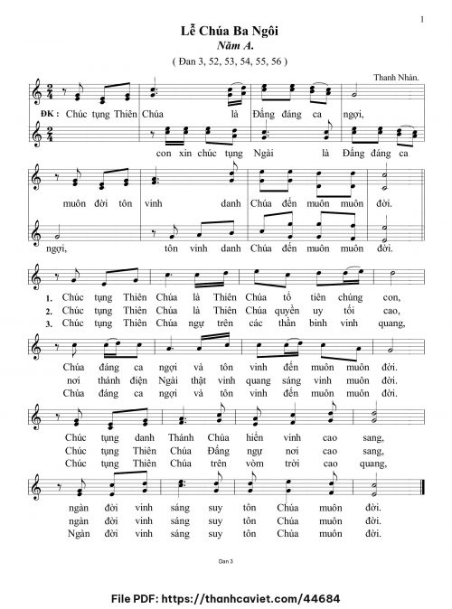Lễ Chúa Ba Ngôi năm A - Thanh Nhàn - trang 1