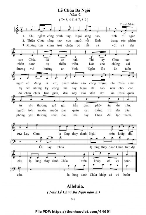 Lễ Chúa Ba Ngôi năm C - Thanh Nhàn - trang 1