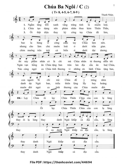 Lễ Chúa Ba Ngôi năm C [2] - Thanh Nhàn - trang 1