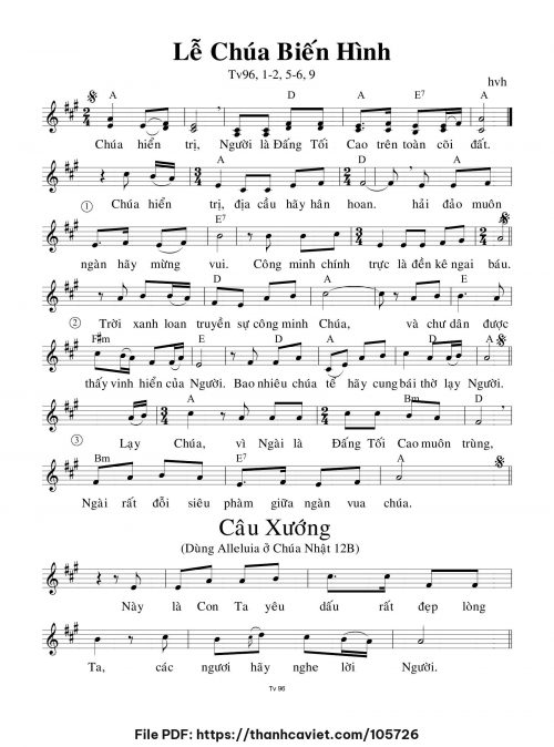 Lễ Chúa biến hình - hvh - trang 1