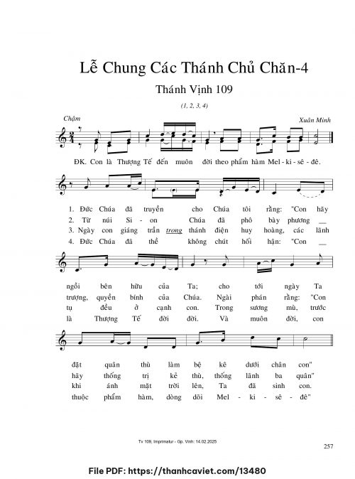 Lễ chung các Thánh Chủ Chăn [4] - Xuân Minh - trang 1