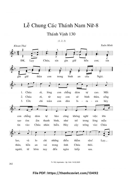 Lễ chung các Thánh Nam Nữ 8 - Xuân Minh - trang 1