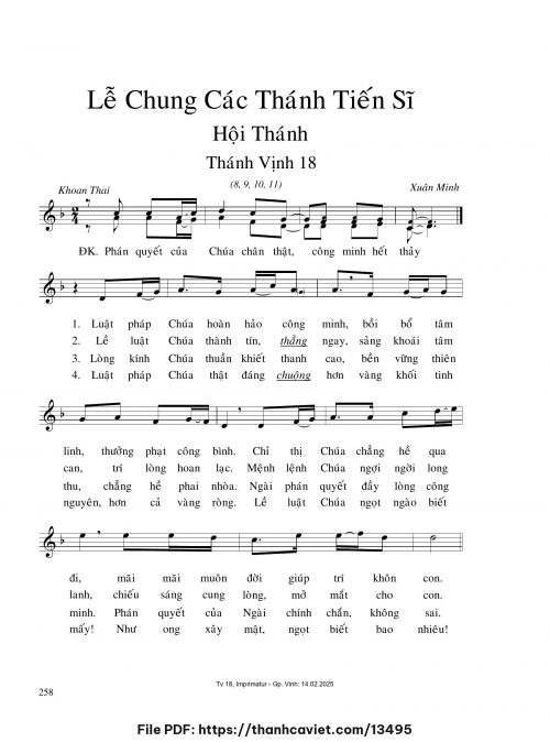 Lễ chung các Thánh Tiến sĩ Hội Thánh - Xuân Minh - trang 1