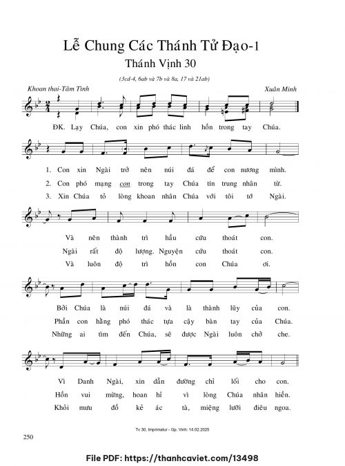 Lễ chung các Thánh Tử Đạo [1] - Xuân Minh - trang 1