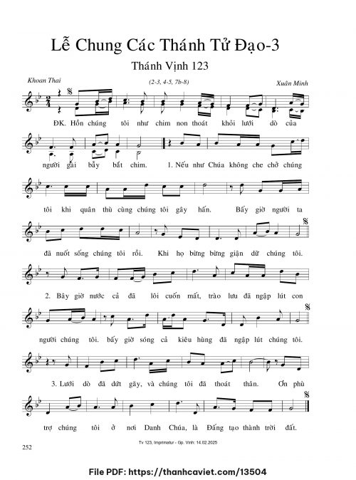 Lễ chung các Thánh Tử Đạo [3] - Xuân Minh - trang 1