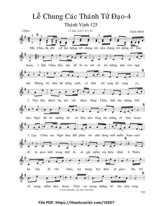 Lễ chung các Thánh Tử Đạo [4] - Xuân Minh - trang 1