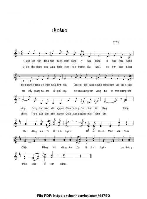 Lễ dâng - 7 Thứ - trang 1