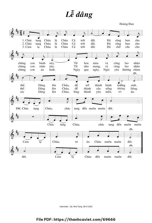 Lễ dâng - Hoàng Đan - trang 1