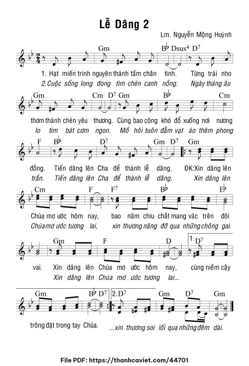 Lễ dâng 2 - Lm. Nguyễn Mộng Huỳnh - trang 1