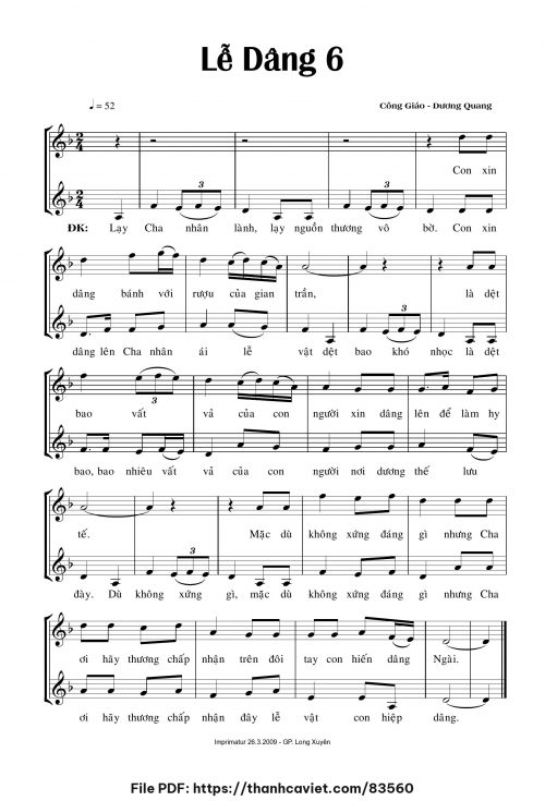 Lễ dâng 6 - Công Giáo - Dương Quang - trang 1