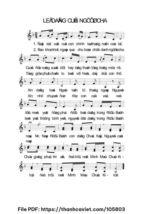 Lễ dâng của người cha - Lm. Nguyễn Duy - trang 1