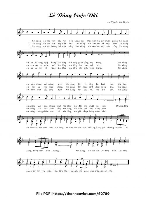 Lễ dâng cuộc đời - Lm. Nguyễn Văn Tuyên - trang 1