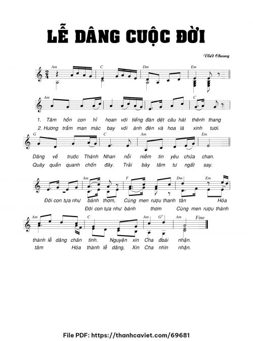 Lễ dâng cuộc đời - Viết Chung - trang 1
