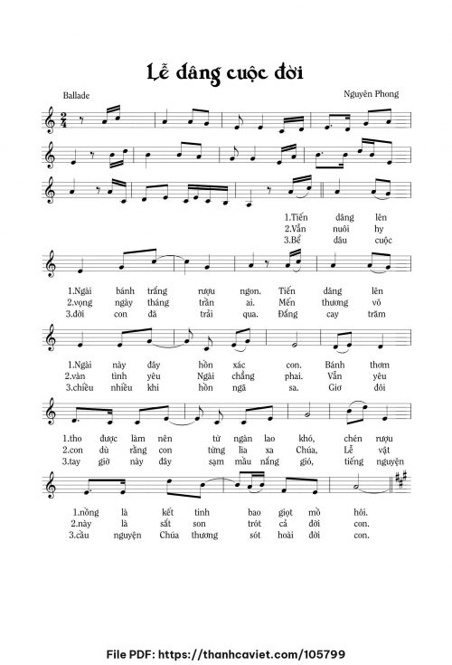 Lễ dâng cuộc đời - Nguyên Phong - trang 1