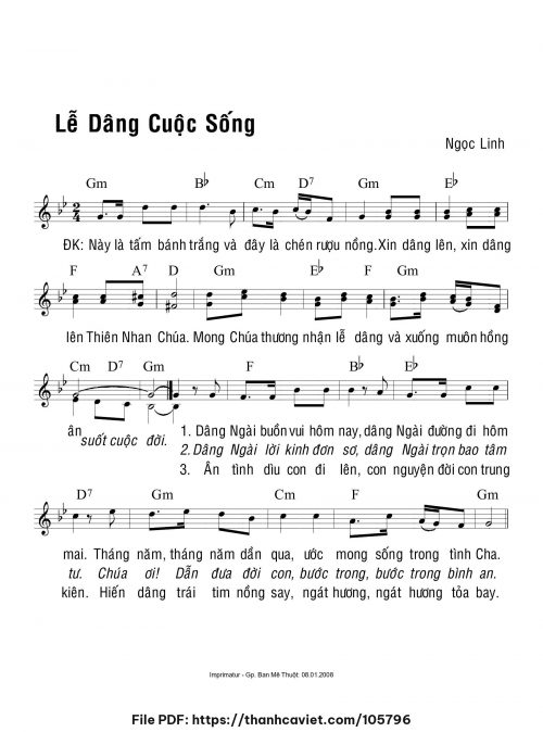 Lễ dâng cuộc sống - Ngọc Linh - trang 1