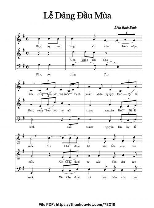 Lễ dâng đầu mùa - Liên Bình Định - trang 1