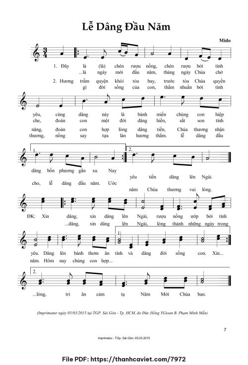 Lễ dâng đầu năm - Mido - trang 1