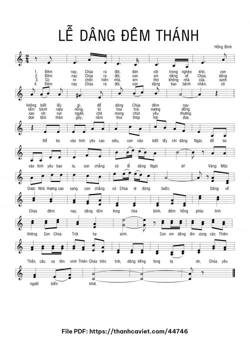 Lễ dâng Đêm Thánh - Hồng Bính - trang 1