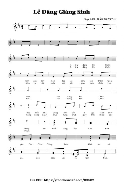 Lễ dâng giáng sinh - Trầm Thiên Thu - trang 1