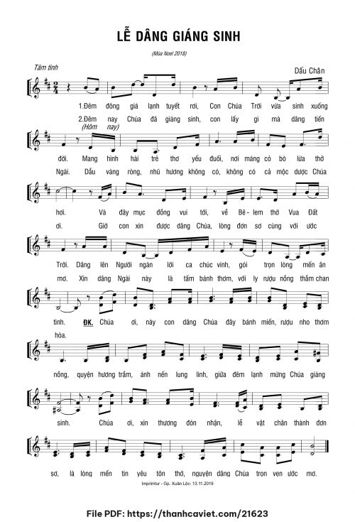 Lễ dâng Giáng Sinh - Dấu Chân - trang 1