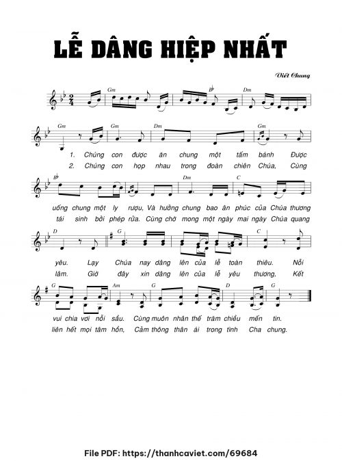 Lễ dâng hiệp nhất - Viết Chung - trang 1