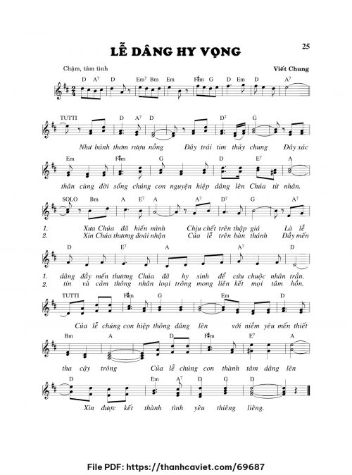 Lễ dâng hy vọng - Viết Chung - trang 1