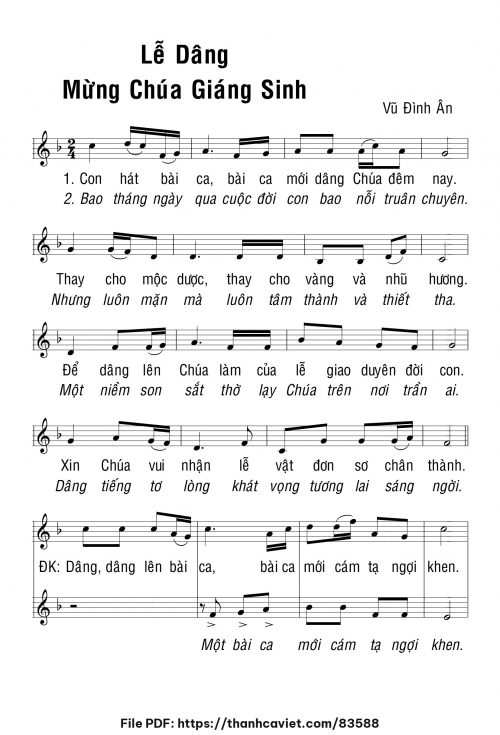 Lễ dâng mừng Chúa Giáng Sinh - Vũ Đình Ân - trang 1