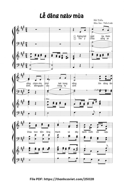 Lễ dâng ngày mùa - Tiến Linh - trang 1