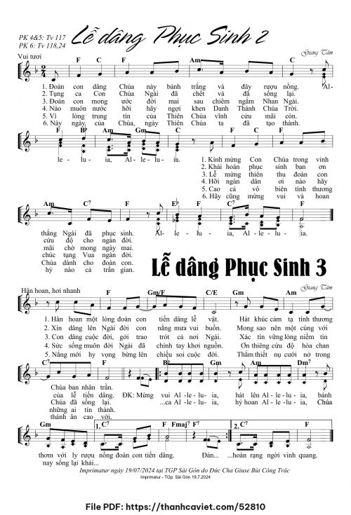 Lễ dâng Phục Sinh 2 & 3 - Lm. Giang Tâm - trang 1