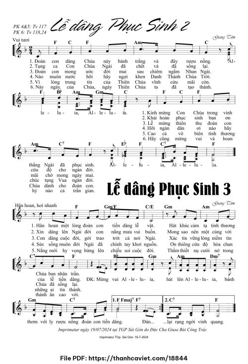 Lễ dâng phục sinh 3 - Lm. Giang Tâm - trang 1