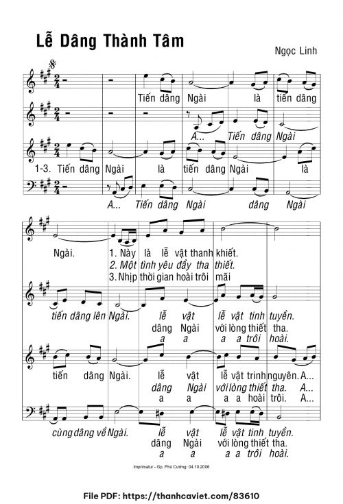 Lễ dâng thành tâm - Ngọc Linh - trang 1